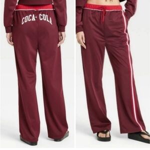 COCA COLA High Waisted Track Pants Size‎ Small